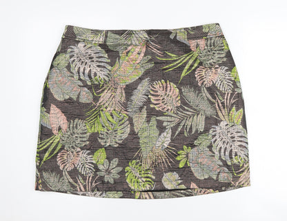Oliver Bonas Women's Multicoloured Floral Skirt - Size 14