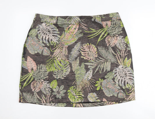 Oliver Bonas Women's Multicoloured Floral Skirt - Size 14
