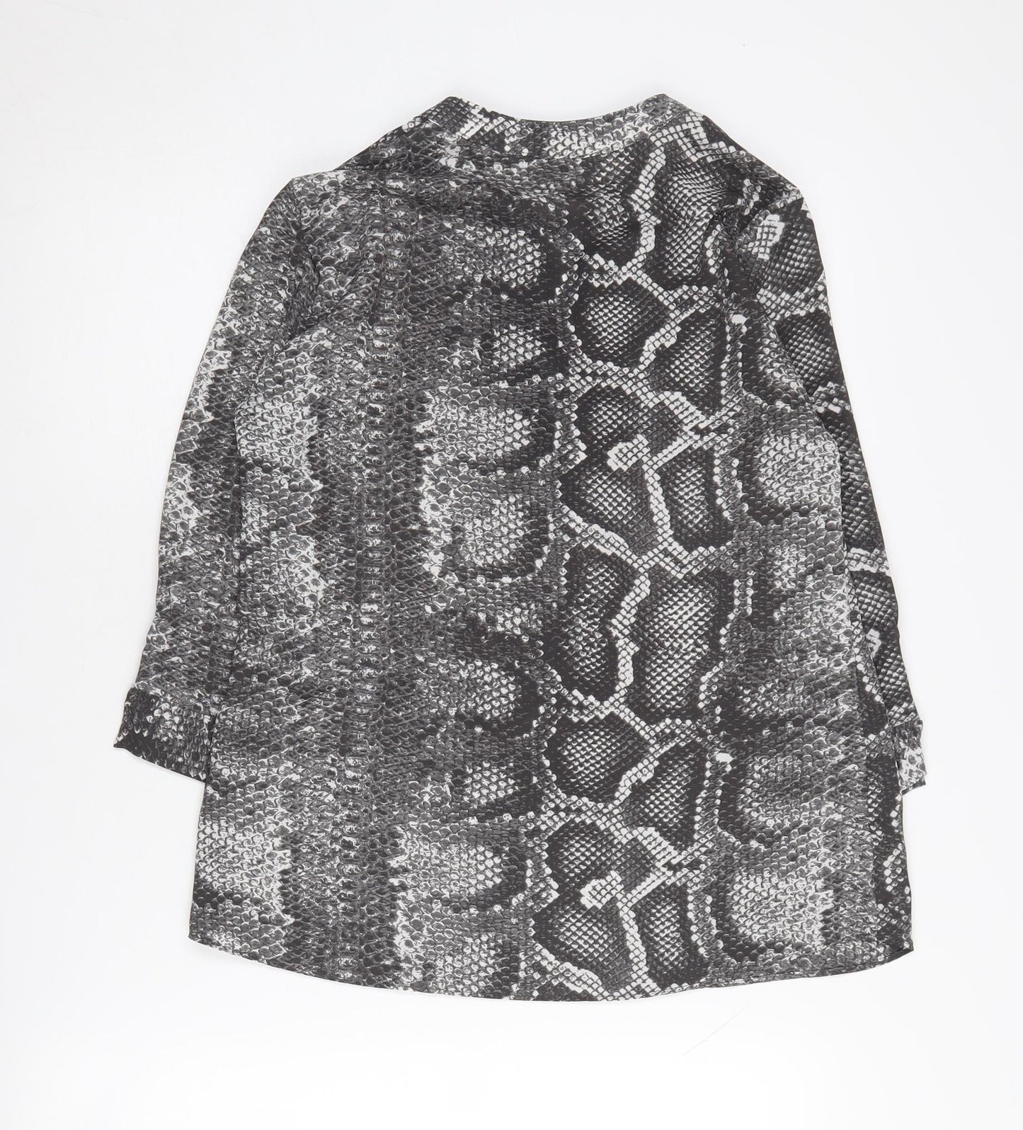 Principles Women's Grey Animal Print Blouse, Size 10