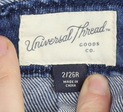 Universal Thread Women's Blue Denim Dungarees, Size 2