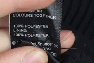 Marks and Spencer Black Pleated Midi Skirt Size 8