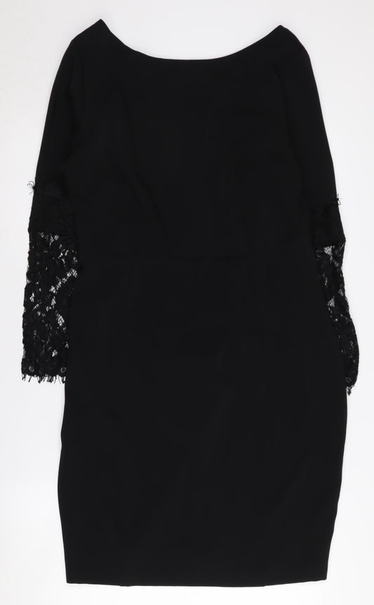 Paper Dolls Women's Black Sheath Dress Size 14