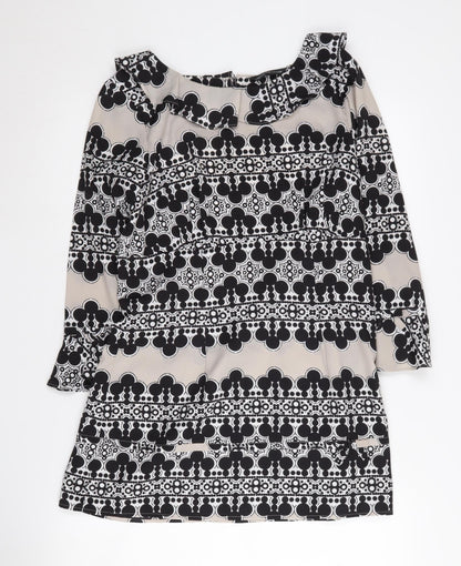 Marks and Spencer Women's Black Geometric Dress Size 12