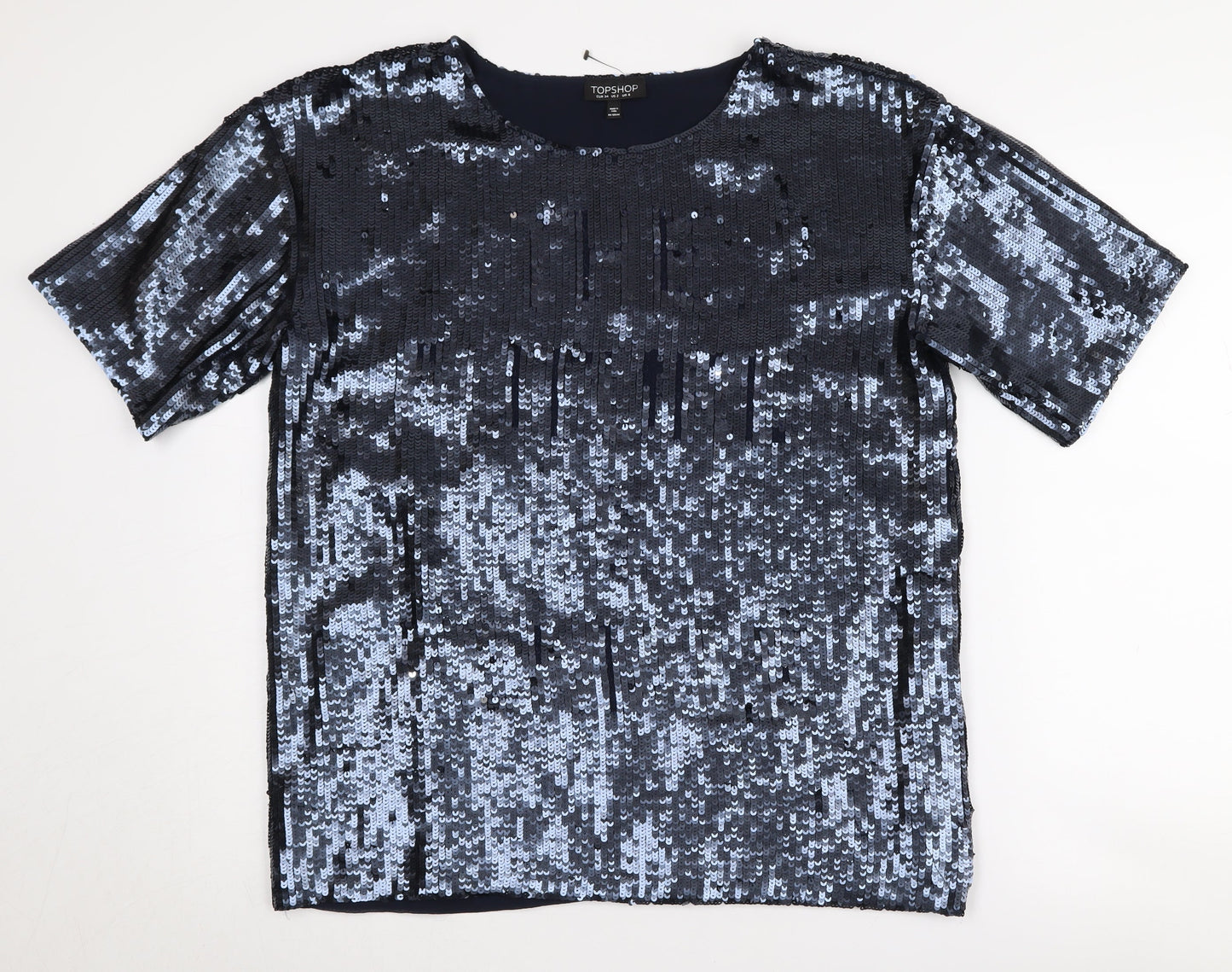 Womens UK Size 6 Topshop Black  T-Shirt