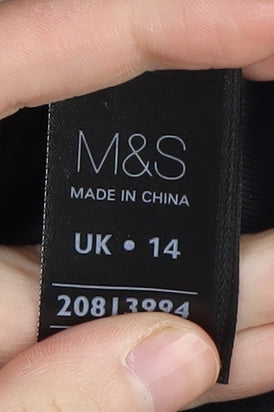 Marks and Spencer Black Sheath Dress Size 14