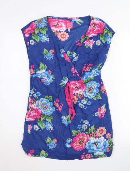 Womens UK Size S Joules Blue Wrap Blouse