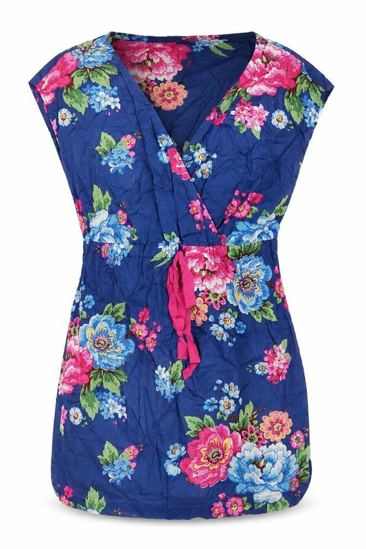 Womens UK Size S Joules Blue Wrap Blouse