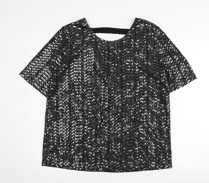 Womens UK Size 16 NEXT Black  T-Shirt