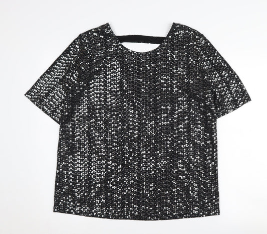 Womens UK Size 16 NEXT Black  T-Shirt
