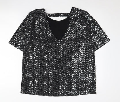 Womens UK Size 16 NEXT Black  T-Shirt