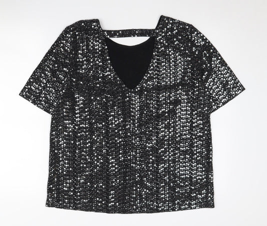 Womens UK Size 16 NEXT Black  T-Shirt