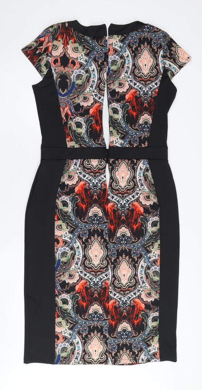 Long Tall Sally Women's Black Paisley Bodycon Dress