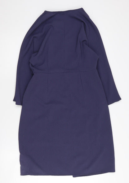 Topshop Petite Purple Wrap Dress - Size 10