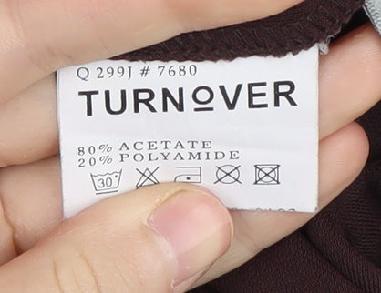Turnover Women’s Brown Midi Shift Dress