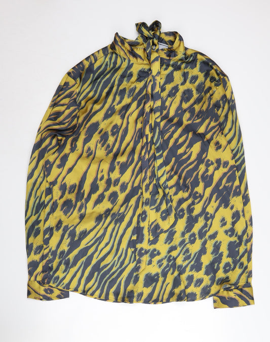 Asos Design Women's Multicoloured Animal Print Blouse 3XL