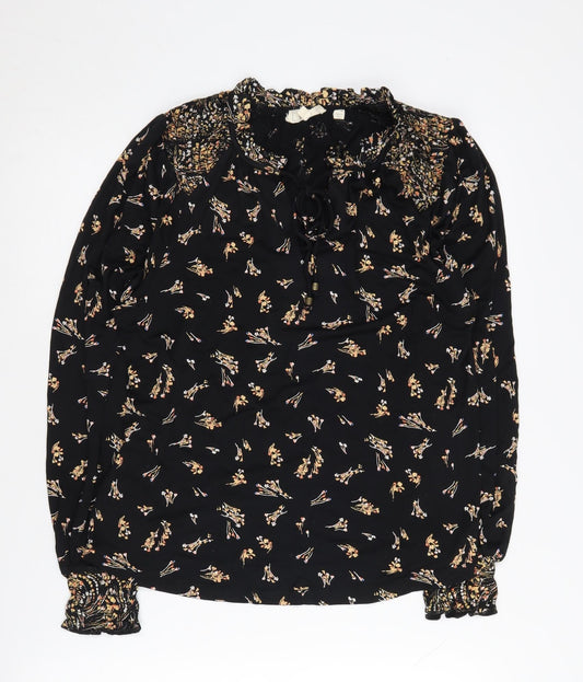 Womens UK Size 8 Fat Face Black  Blouse