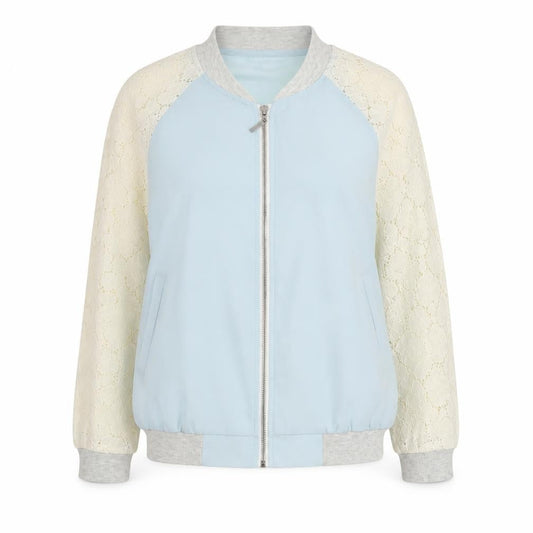Womens UK Size L FB Sister Blue Bomber Jacket