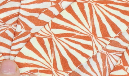 H&M Orange Geometric V-Neck Dress, Size 12, Women's