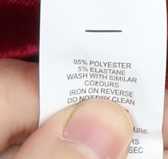 Boohoo Women's Plus Red Velvet Midi Skirt