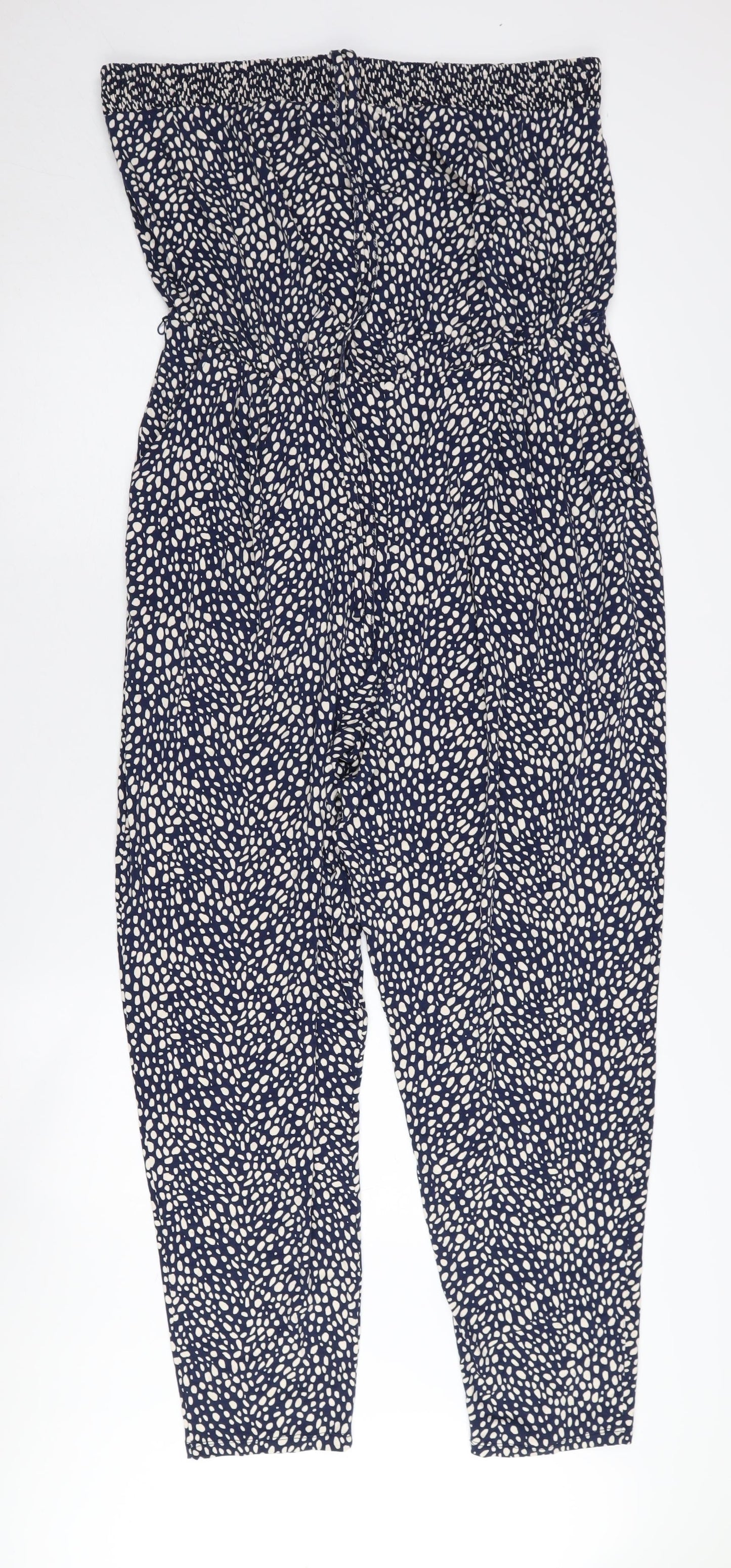 Oasis Women's Blue Spotted Jumpsuit L