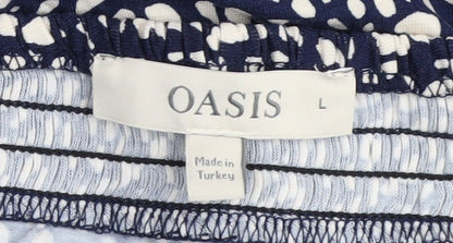 Oasis Women's Blue Spotted Jumpsuit L