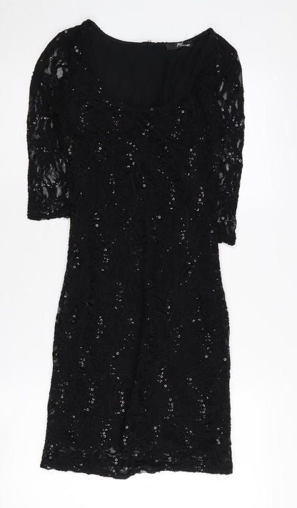 Jane Norman Women's Black Sequin Dress Size 6