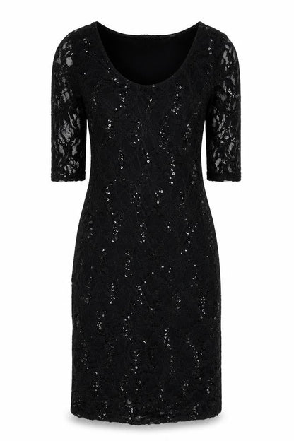 Jane Norman Women's Black Sequin Dress Size 6