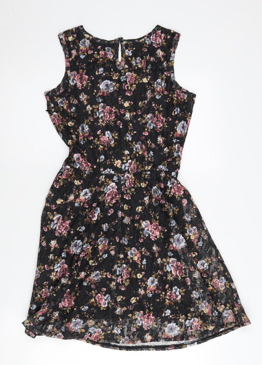 Select Women's Floral Fit & Flare Dress, Size 6, Multicoloured