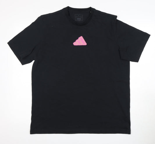 Adidas Men's Black T-Shirt L - Beach Retro Style