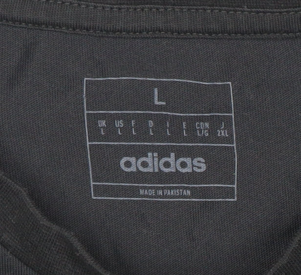 Adidas Men's Black T-Shirt L - Beach Retro Style