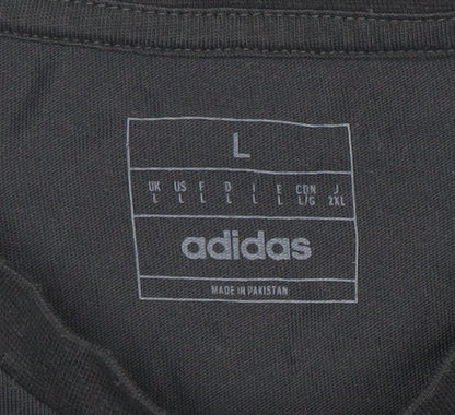 Adidas Men's Black T-Shirt L - Beach Retro Style