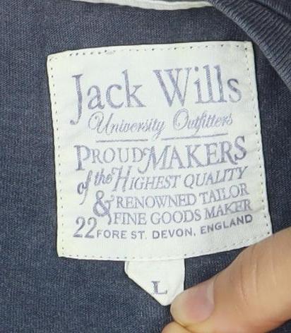 Jack Wills Men's Blue Crew Neck T-Shirt, Short Sleeve