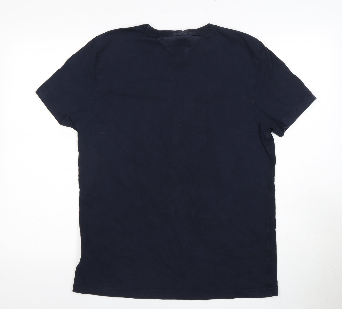 Tommy Hilfiger Men's Blue Crew Neck T-Shirt Large