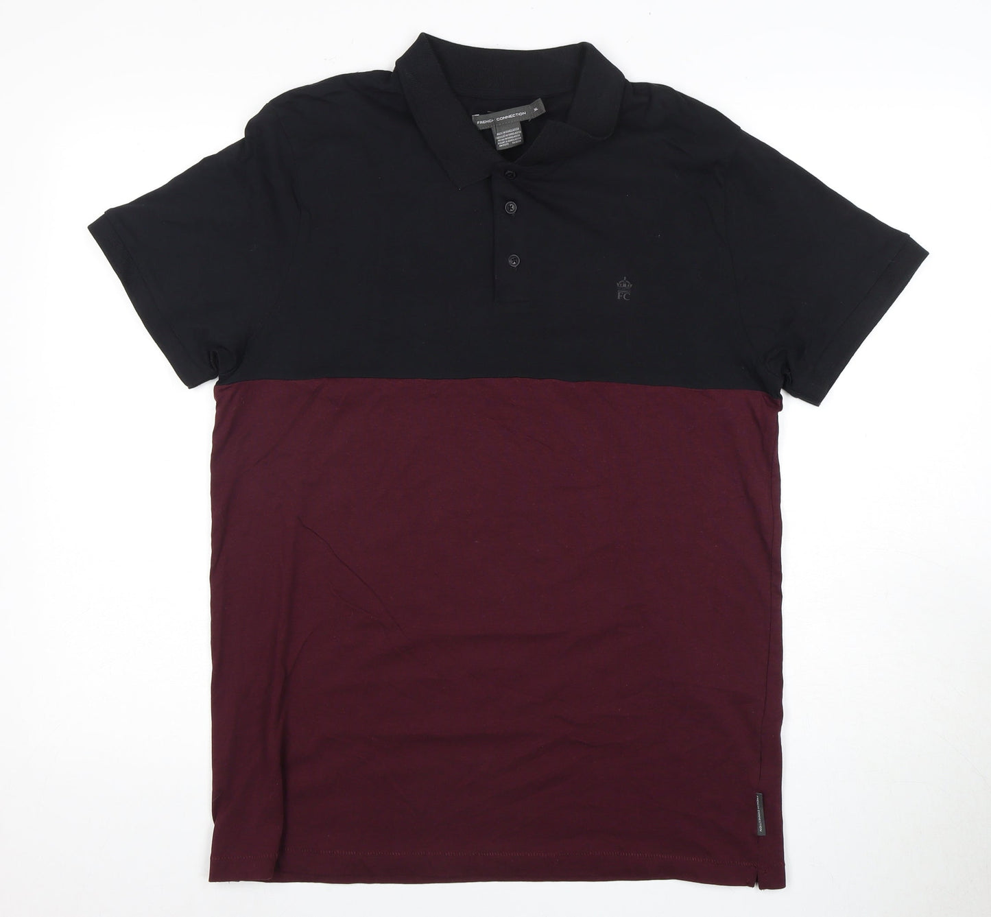 French Connection Men's XL Colourblock Polo Shirt