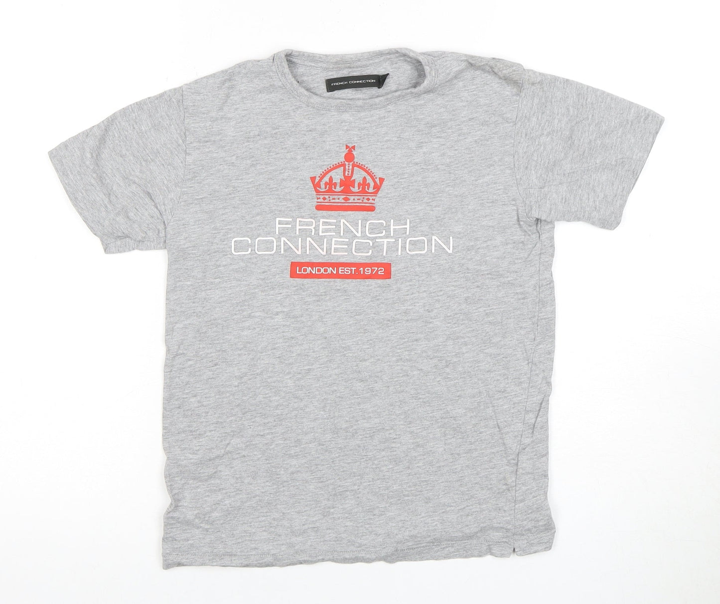 French Connection Graphic Grey T-Shirt Boys 9-10 Years