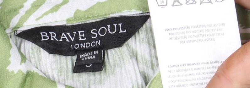 Womens UK Size S Brave Soul Green  Button-Up
