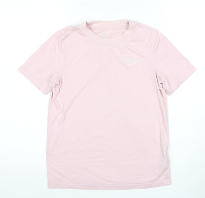 Unisex Adults UK Size S Reebok Pink Basic T-Shirt