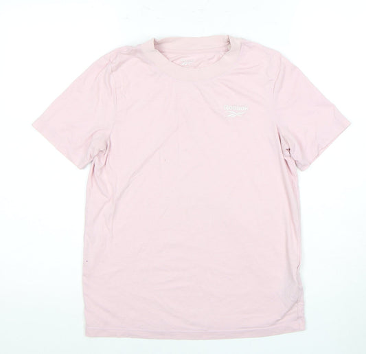 Unisex Adults UK Size S Reebok Pink Basic T-Shirt