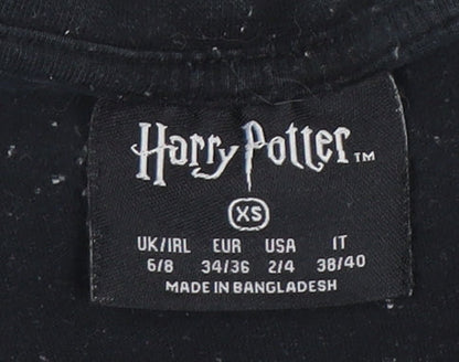 Unisex Adults UK Size XS Harry Potter Black  T-Shirt