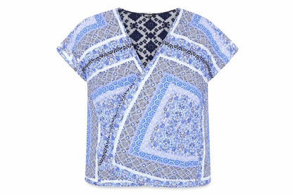 Womens UK Size M New Look Blue Tunic Blouse