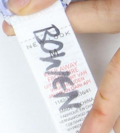 Roman Women's Blue Geometric Tunic Open Front Blouse, Size M