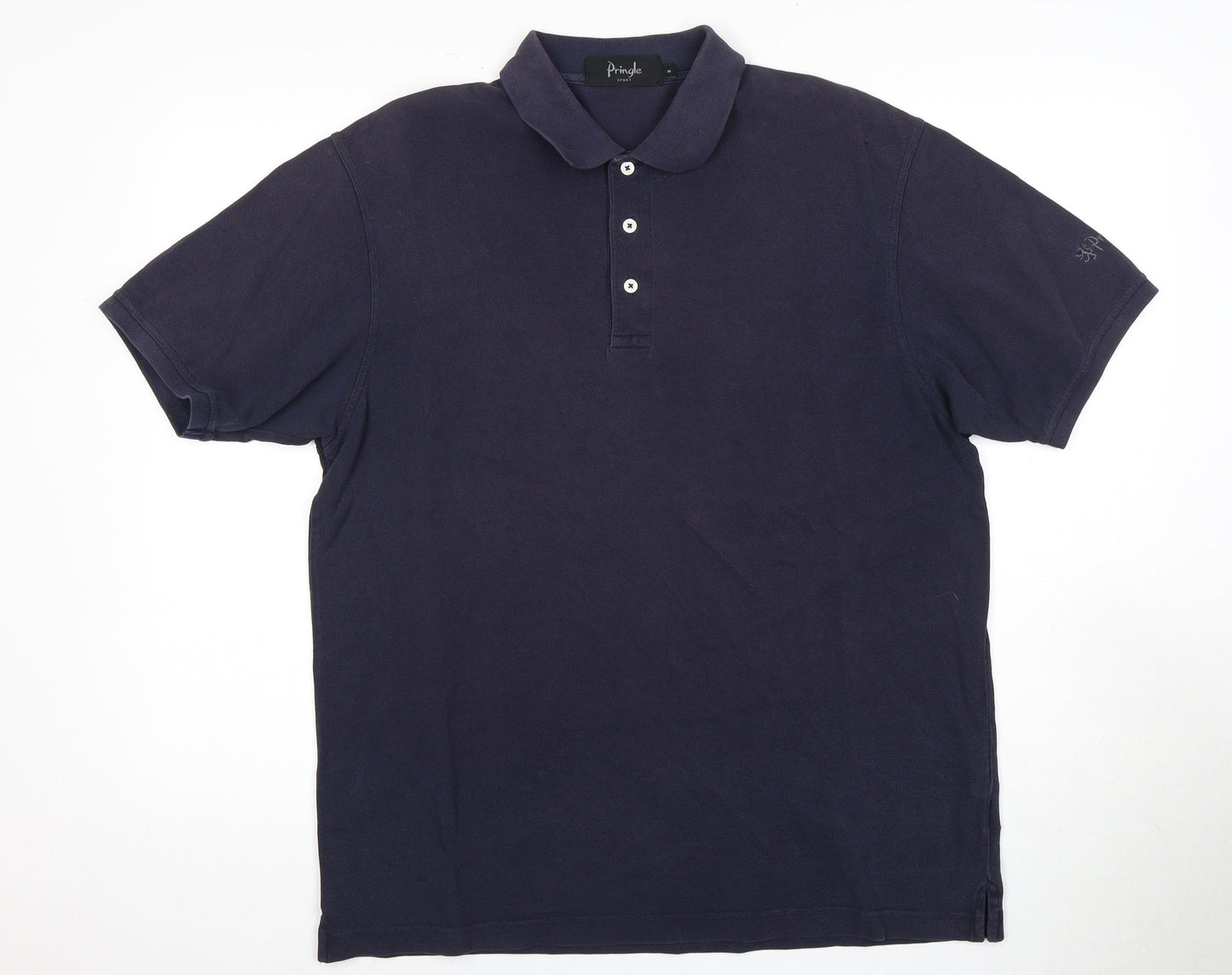 Pringle Men's Blue Polo Shirt, Size S, Short Sleeve