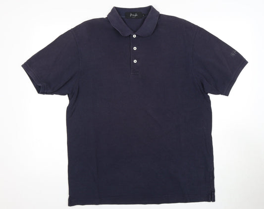 Pringle Men's Blue Polo Shirt, Size S, Short Sleeve