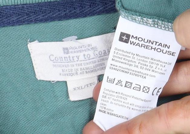 Mountain Warehouse Men's Green Polo Shirt Size 2XL