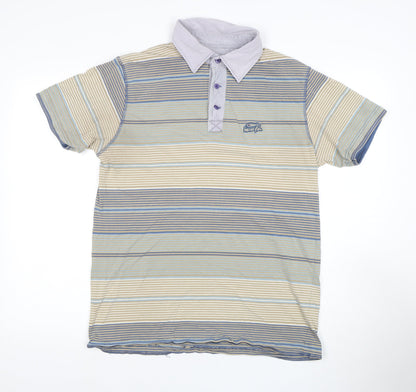 Weird Fish Men's Multicoloured Striped Polo M