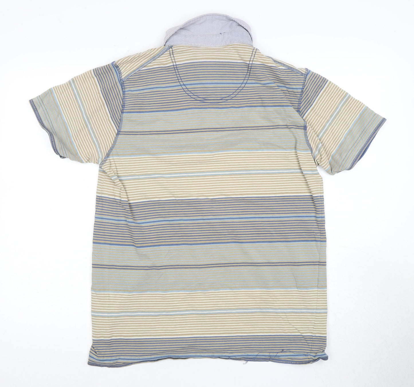 Weird Fish Men's Multicoloured Striped Polo M