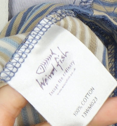 Weird Fish Men's Multicoloured Striped Polo M