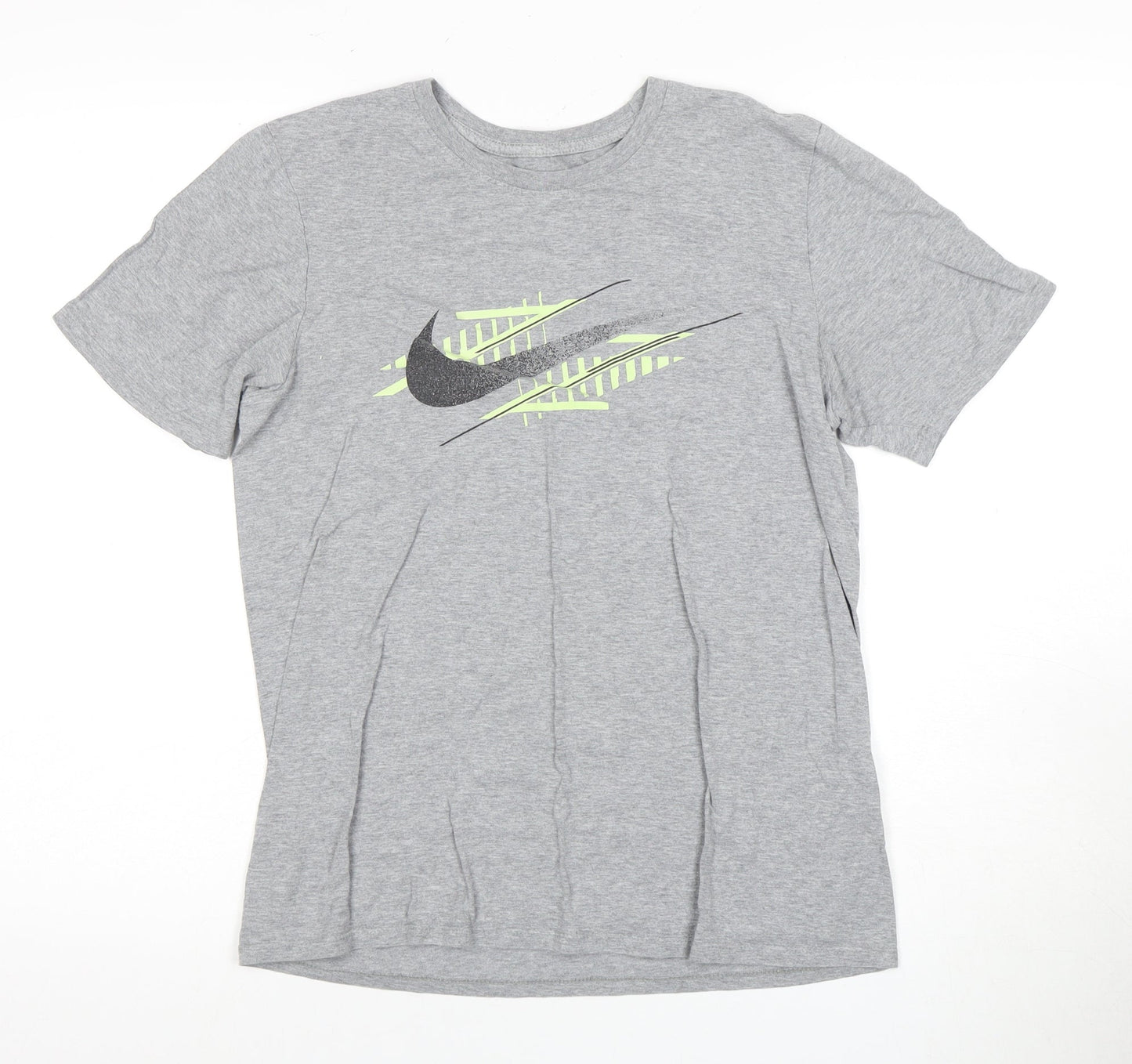 Nike Boys Grey S Athletic T-Shirt with Logo
