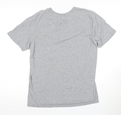 Nike Boys Grey S Athletic T-Shirt with Logo