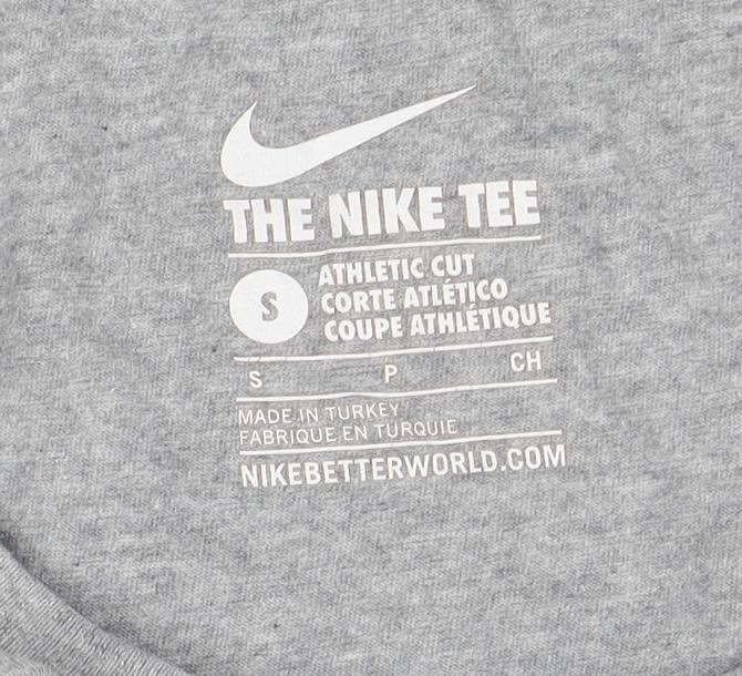 Nike Boys Grey S Athletic T-Shirt with Logo